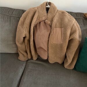 Fabletics Tan Sherpa Jacket